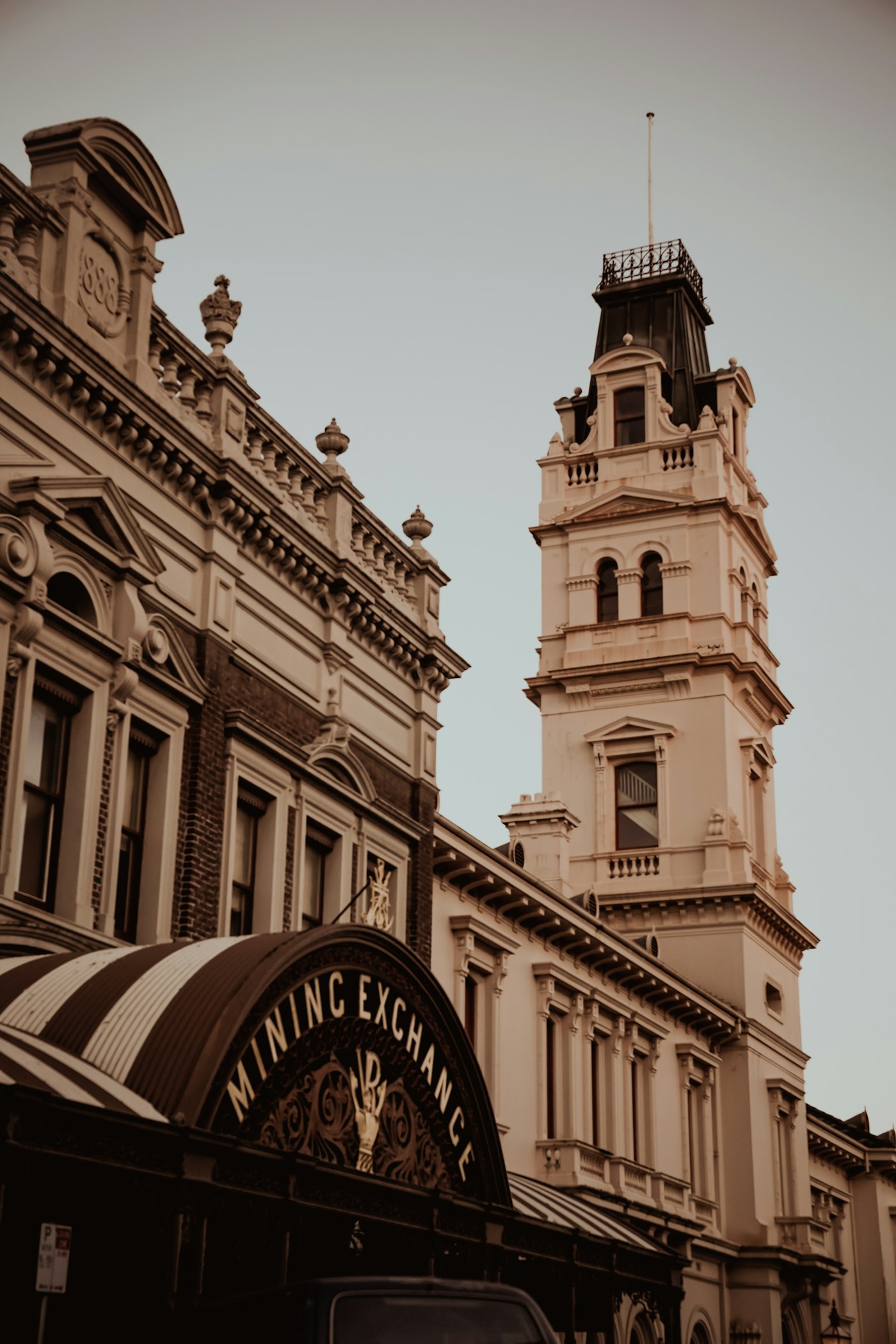 Heritage building with a clock tower in Ballarat