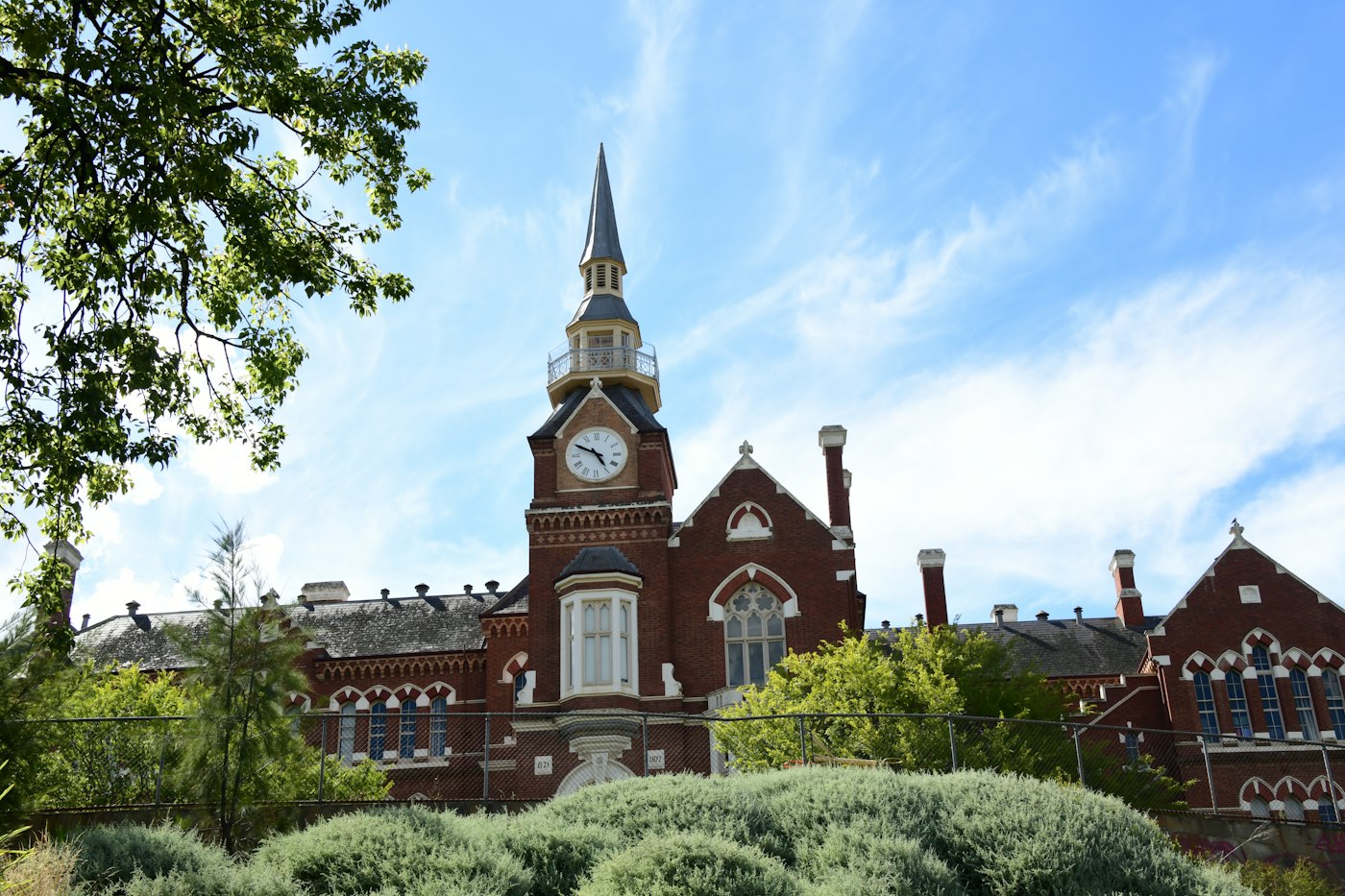 Large heritage building with a clock tower in Bendigo